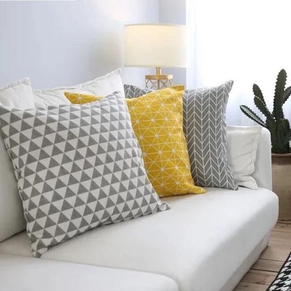 Geometric Throw Pillow Case - Nordic Side - New