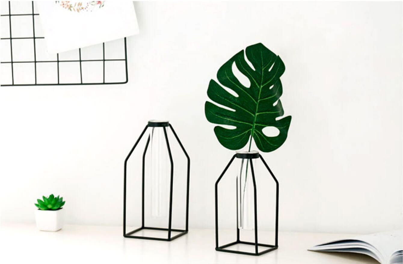 Geometric Iron Vases - Nordic Side - 
