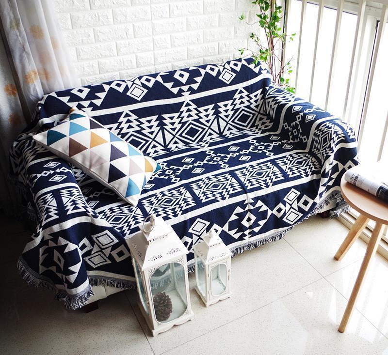 Geometric Throw Blanket - Nordic Side - Blanket, Living Room, New, not-hanger