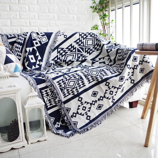 Geometric Throw Blanket - Nordic Side - Blanket, Living Room, New, not-hanger