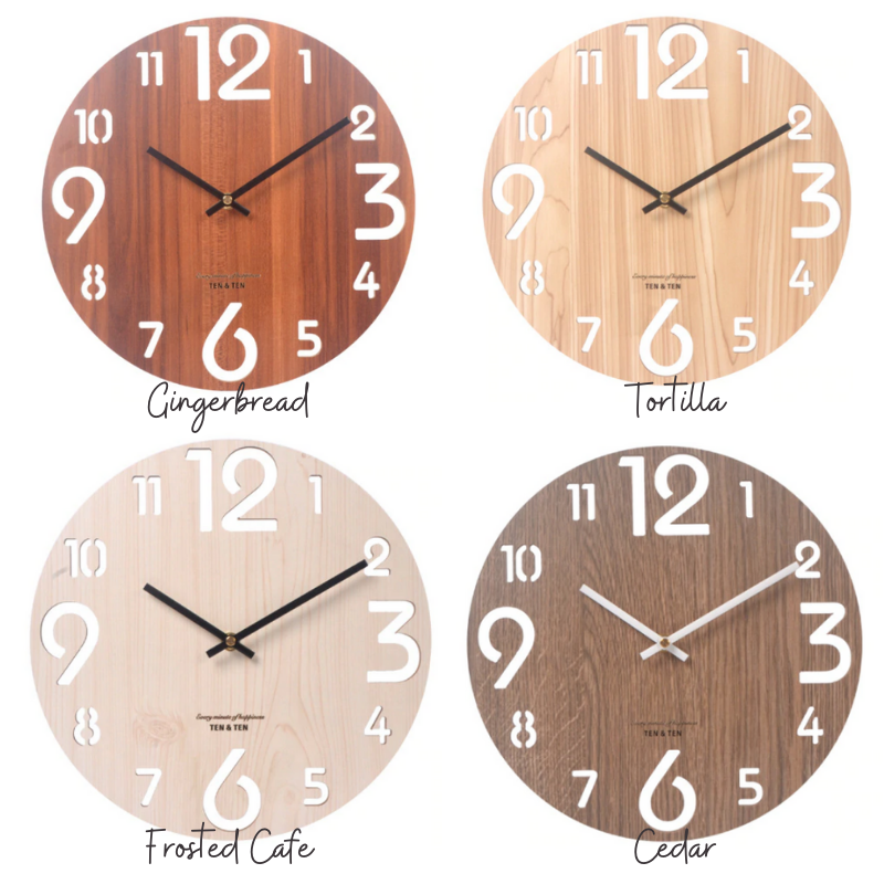 HomeQuill™ Wooden Wall Clock - Nordic Side - 