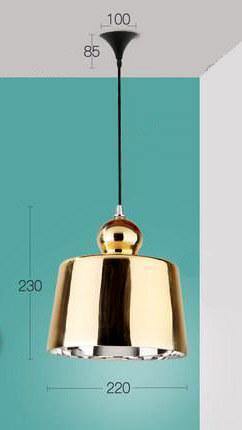 Gold Glass Pendant Light - Nordic Side - 