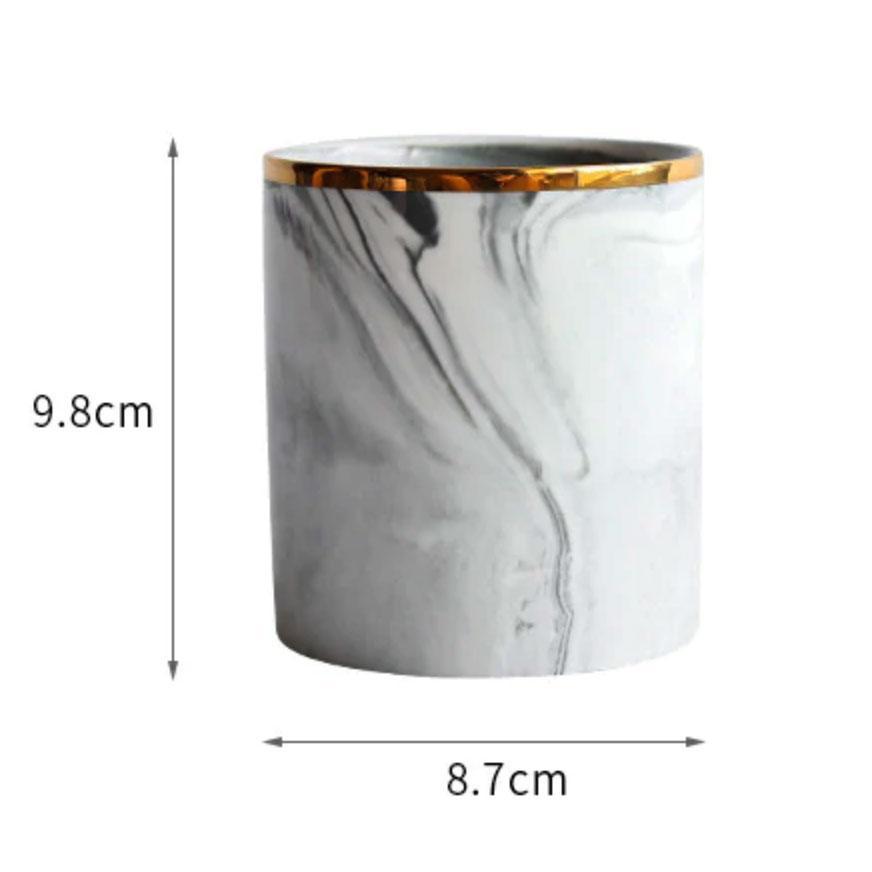 Gold Rim Marble Cup - Nordic Side - 