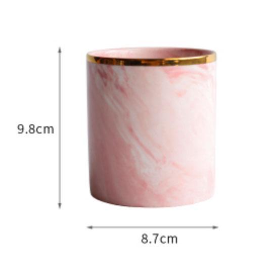 Gold Rim Marble Cup - Nordic Side - 