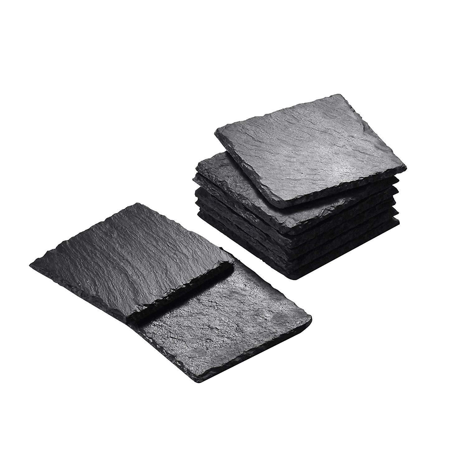 8-piece Nature Slate 8-piece Nature Slate Placemats Cup Coaster Mat Set for 8 People - Nordic Side - Board, Cheese, Coaster, Coffee, Cup, for, Gourmet, MALACASA, Mat, Nature, People, piece, P