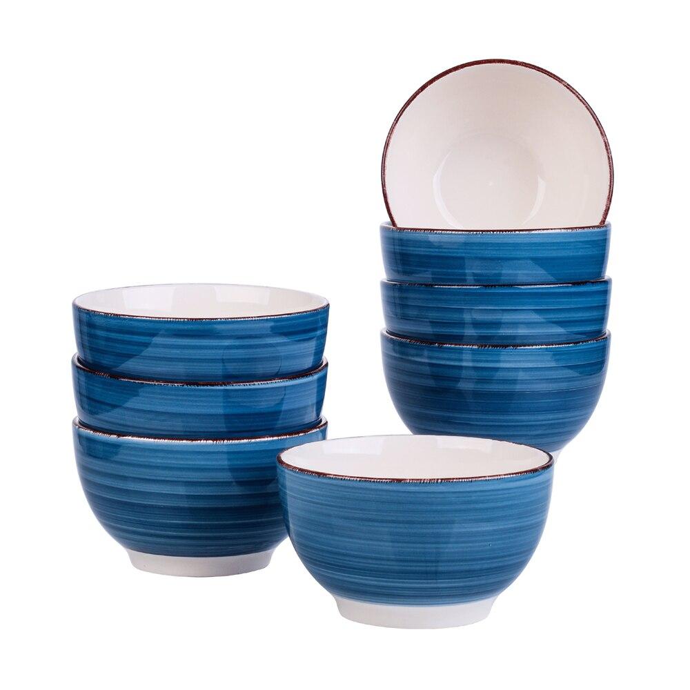 Bella 4/8/12-Piece 750ML Porcelain Vintage Handpainted Ceramic Bowl Set - Nordic Side - 4812, 750, Bella, Bowl, Ceramic, Handpainted, Large, ML, Piece, Porcelain, Serving, Set, SoupMixingFrui