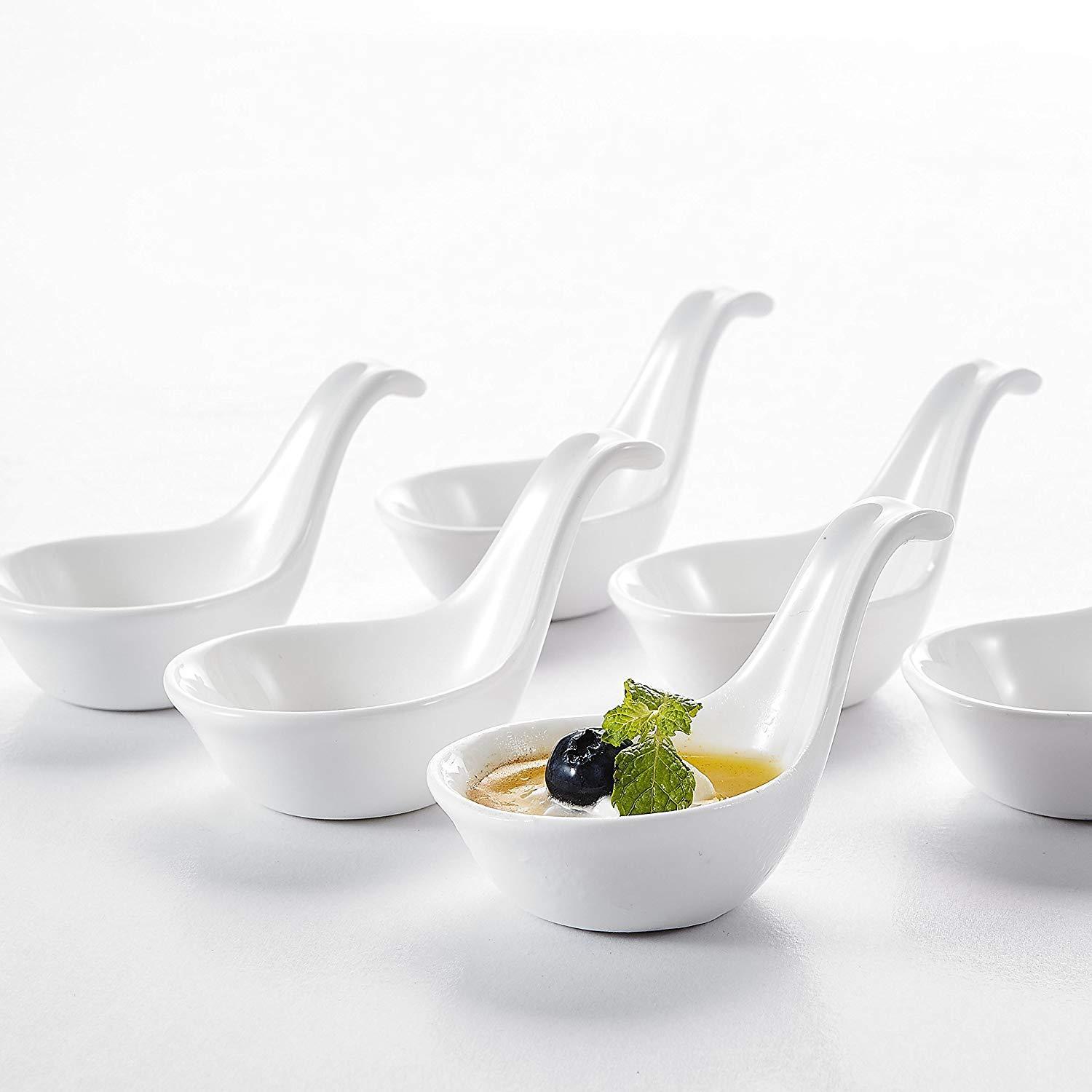 White Porcelain Set of 12 Ramekins (3.75") - Nordic Side - 12, 375, and, Baking, Bowl, Brulee, Cream, Creme, Cups, Dipping, Dishes, for, Ice, MALACASA, of, Porcelain, Ramekins, Set, Snack, So