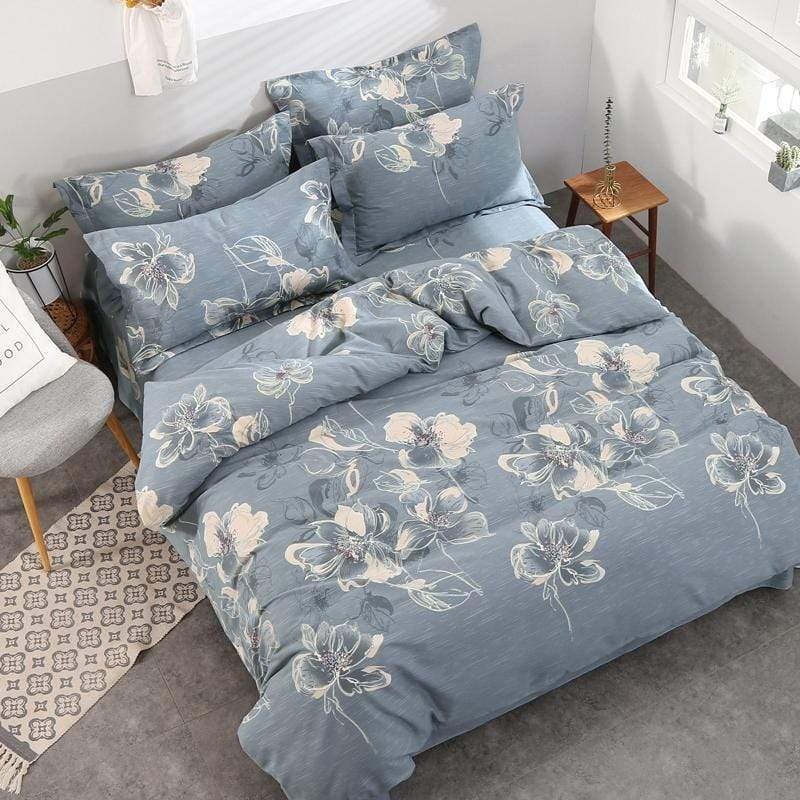 Flower Mend Duvet Cover Set - Nordic Side - bed, bedding, spo-enabled