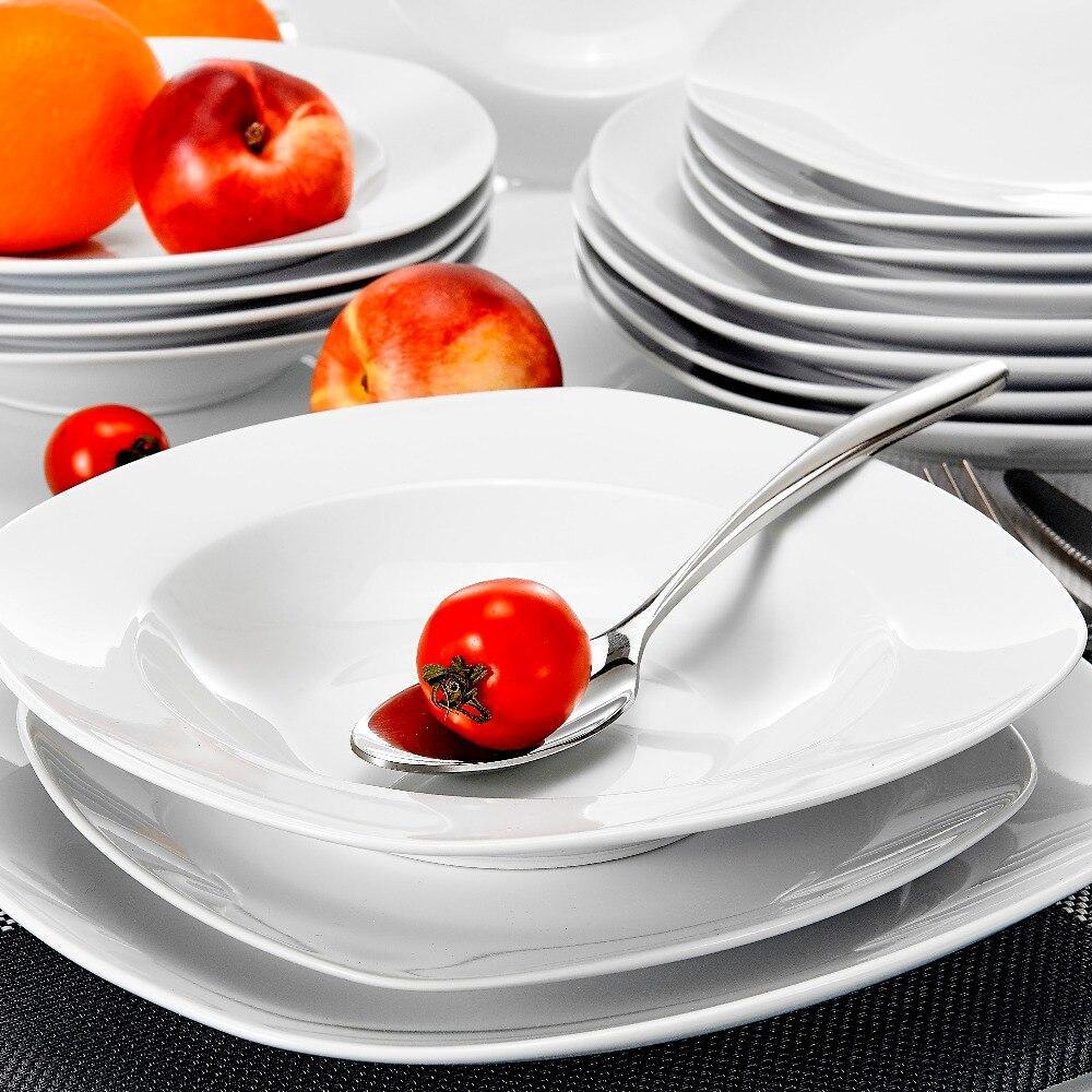 MALACASA Elisa Basic Porcelain Dinnerware Set (Service for 6) - On