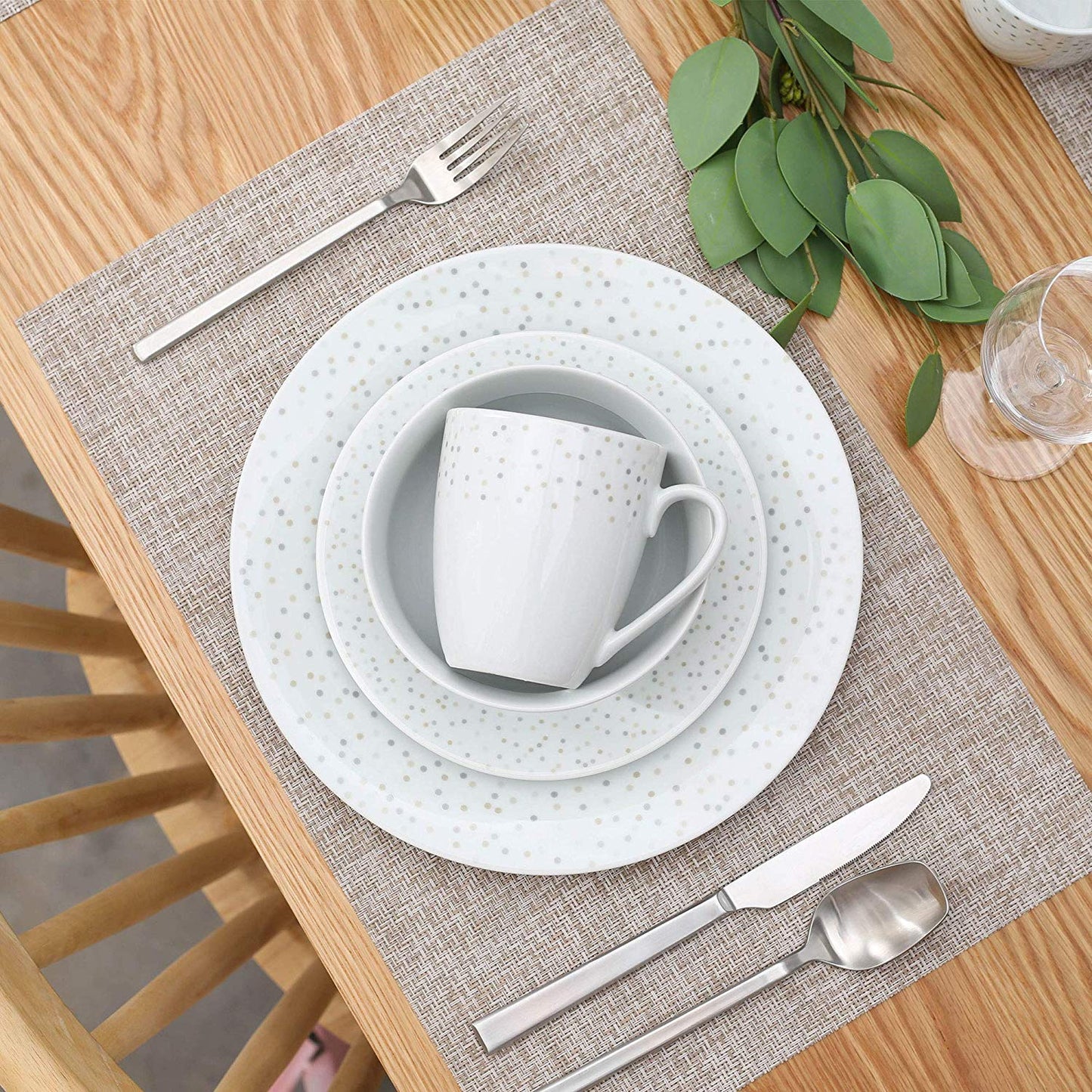 ORION  Porcelain Ceramic Dinnerware Set(16-Pieces) - Nordic Side - 16, Ceramic, Dinnerware, ORION, Pieces, Porcelain, Set