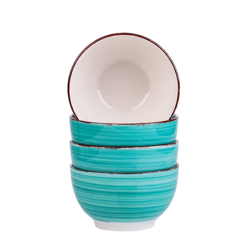 Bella-G 4/8/12-Piece 750ML Porcelain Vintage Handpainted Ceramic Bowl Set - Nordic Side - 4812, 750, BellaG, Bowl, Ceramic, Handpainted, Large, ML, Piece, Porcelain, Serving, Set, SoupMixingF