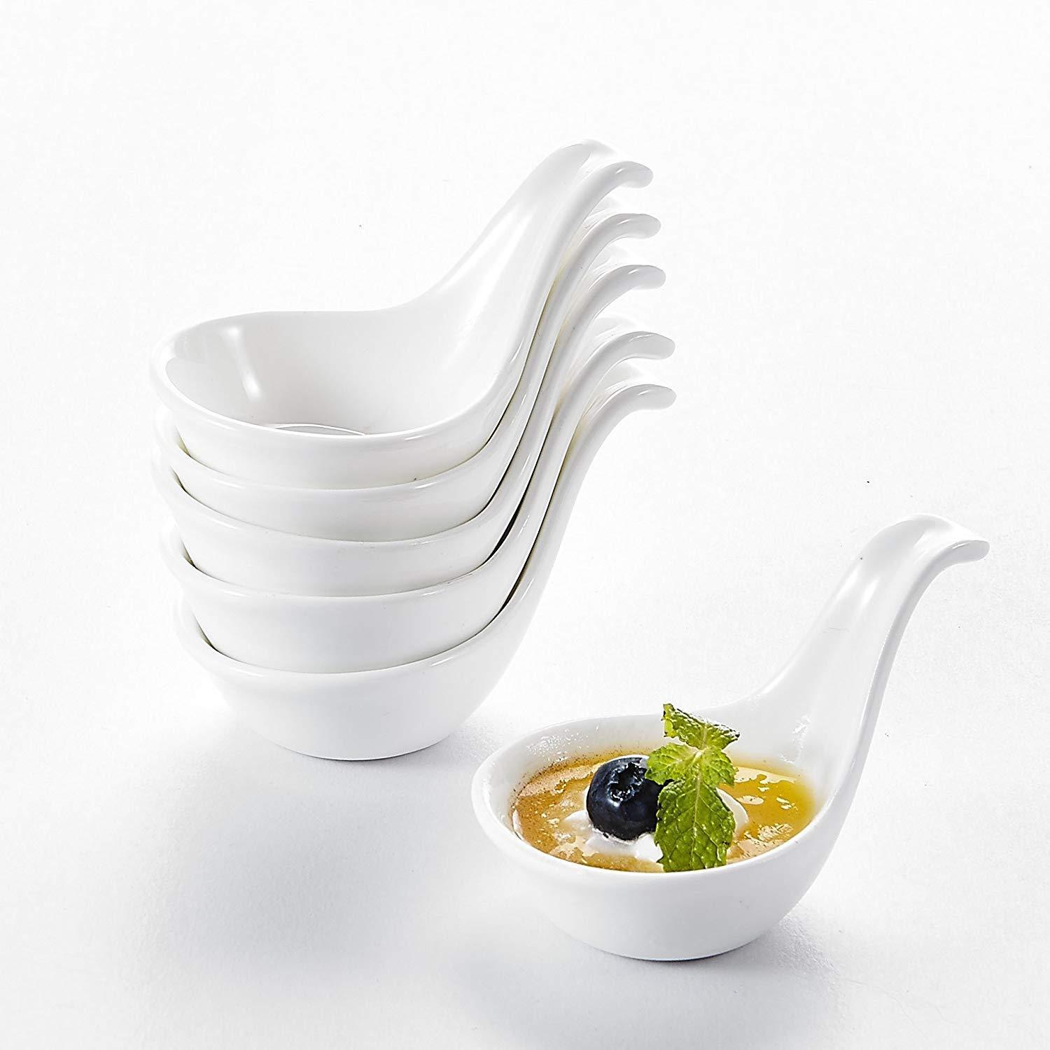 White Porcelain Set of 12 Ramekins (3.75") - Nordic Side - 12, 375, and, Baking, Bowl, Brulee, Cream, Creme, Cups, Dipping, Dishes, for, Ice, MALACASA, of, Porcelain, Ramekins, Set, Snack, So