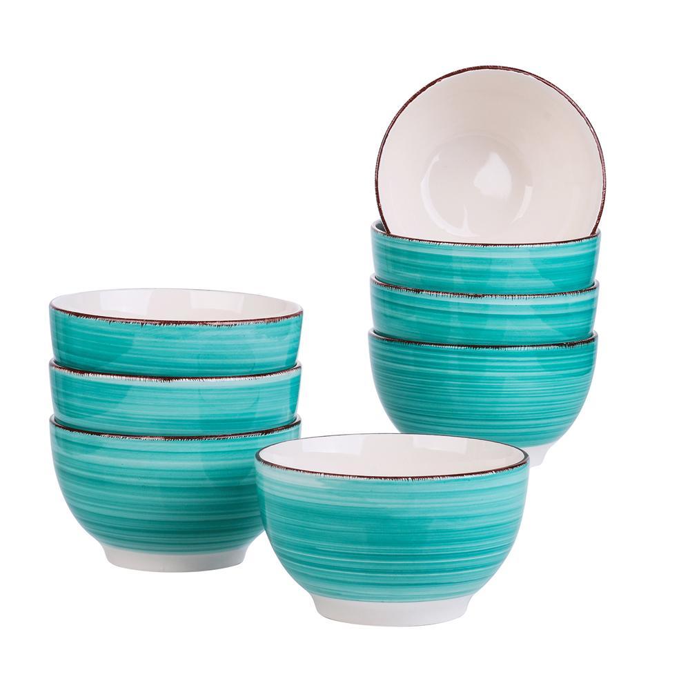 Bella-G 4/8/12-Piece 750ML Porcelain Vintage Handpainted Ceramic Bowl Set - Nordic Side - 4812, 750, BellaG, Bowl, Ceramic, Handpainted, Large, ML, Piece, Porcelain, Serving, Set, SoupMixingF