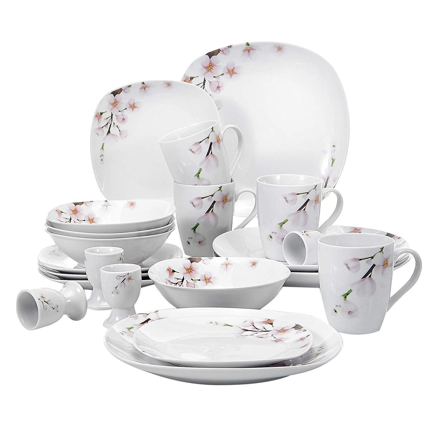 ANNIE Porcelain Ceramic Dinnerware(20-Pieces) - Nordic Side - 20, ANNIE, Ceramic, Dinnerware, Pieces, Porcelain