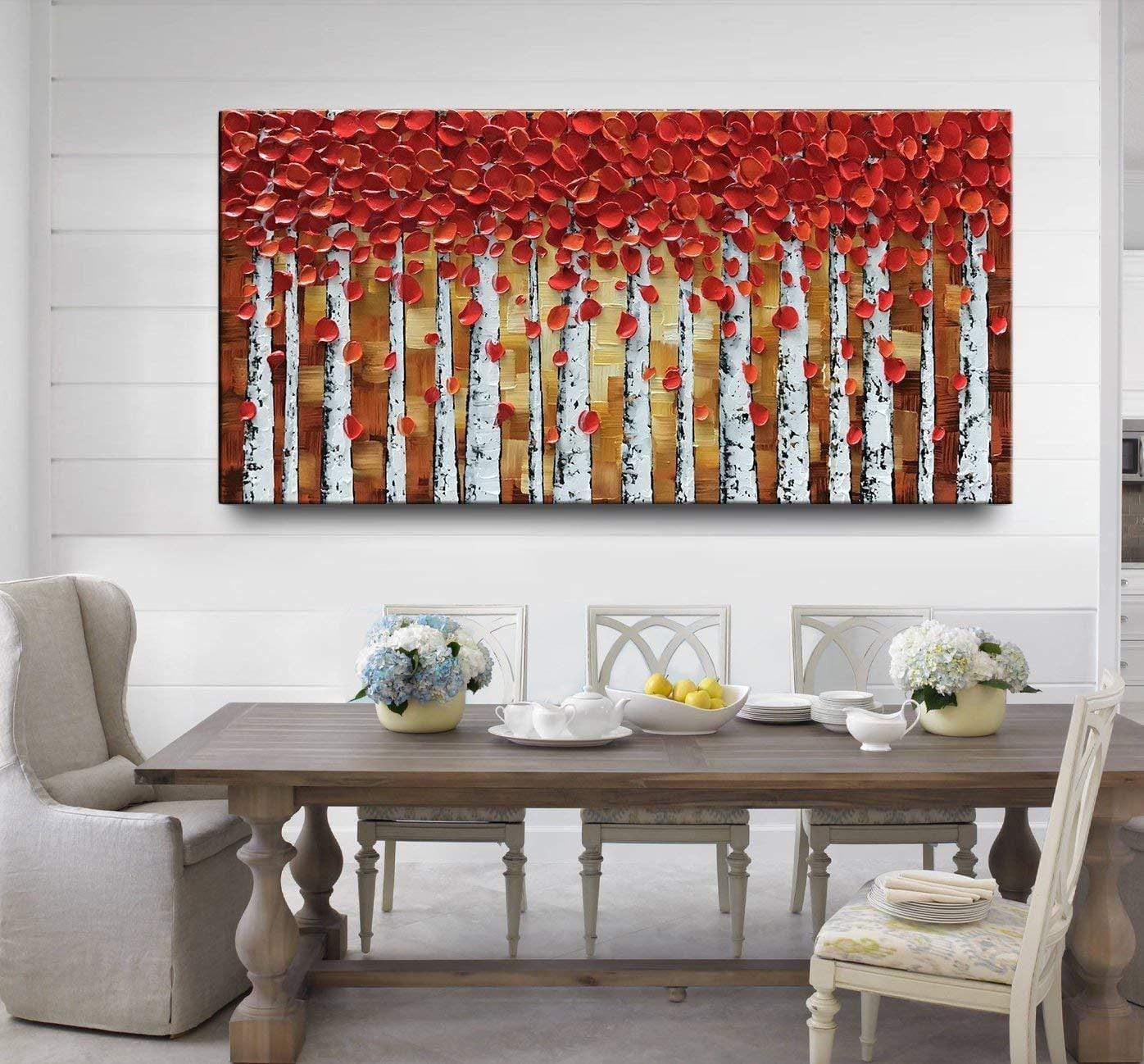 Crimson leaves Oil Painting - Nordic Side - Oil Painting, spo-disabled