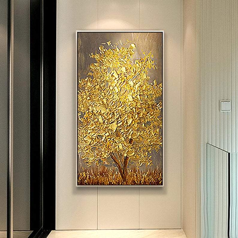 Golden Wood Oil Painting - Nordic Side - Oil Painting, spo-disabled