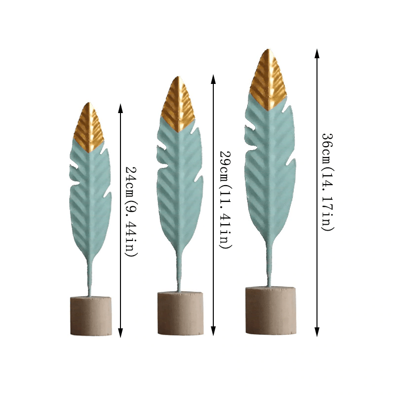 TropiCo™ Feathers Tabletop Decor (Set of 3) - Nordic Side - 