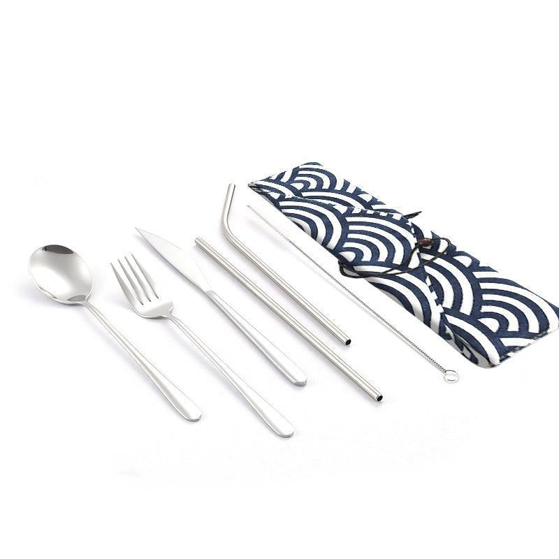 Sorairo Straws and Dinnerware Travel set - Nordic Side - Dinnerware, Flatware, flatware for gift, Flatware Sets, gift box, set, straw, Straws, Travel
