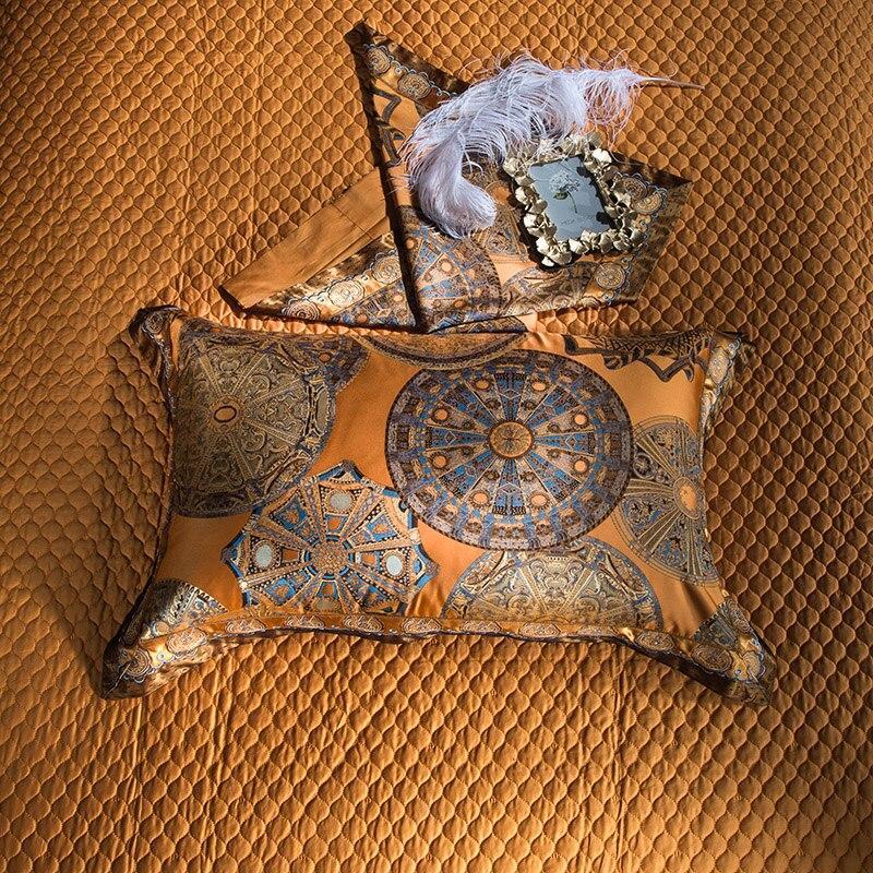 Khronom Luxury Satin Cotton Duvet Cover Set - Nordic Side - Bedding, Cotton, Golden, Luxury, Satin, set, Silver