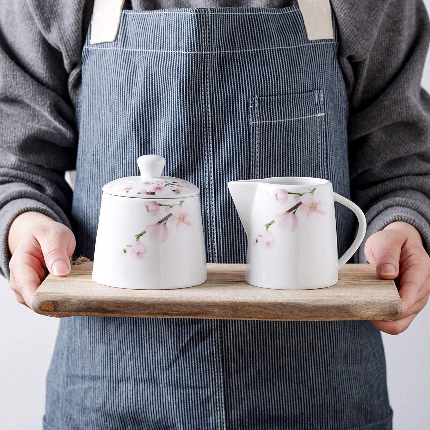 Annie Ceramic Porcelain Milk/Cream Serving Jug and Sugar Bowl Pot Set - Nordic Side - ANNIE, Bowl, Ceramic, CoffeeTea, Cream, CreamerSugar, FamilyOffice, Jug, Milk, Porcelain, Pot, Serving, S