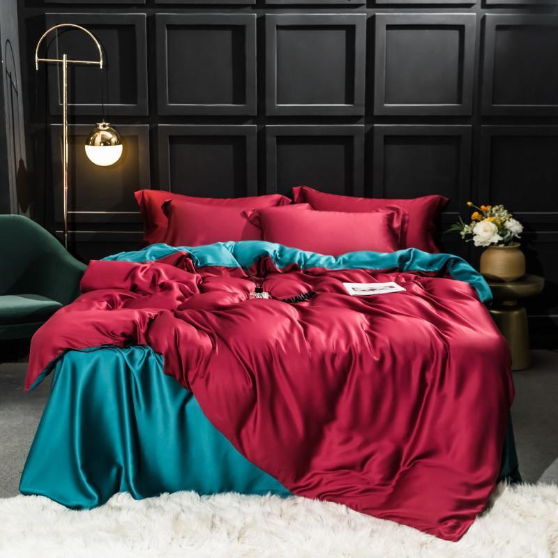 Karia Tencel Silky Soft 2 Color Duvet Cover Set - Nordic Side - Bedding, Color, Karia, Set, Silky, Soft, Tencel