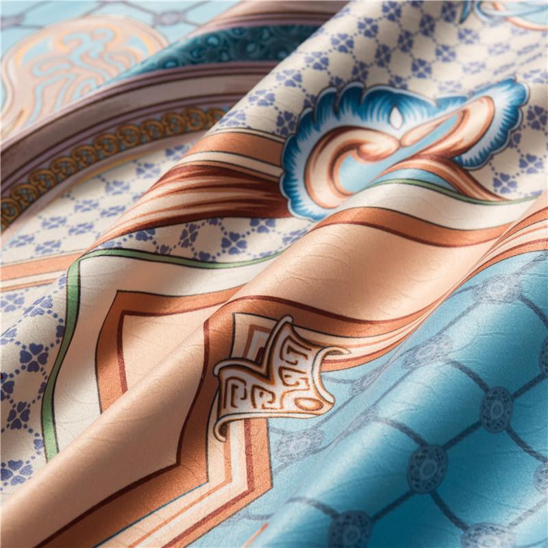 Blue Connor Duvet Cover Set (Egyptian Cotton) - Nordic Side - bed, bedding, spo-enabled
