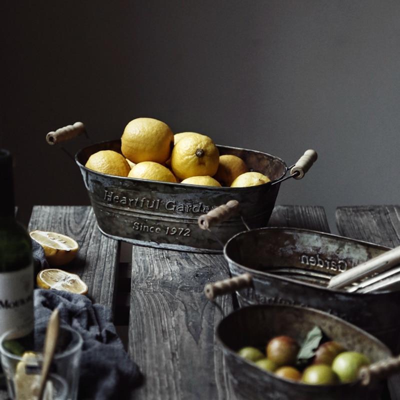 Doreen - Nordic Side - Basket, Decor, Fruit, Home, Metal, Storage, Vintage