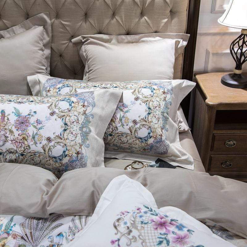 White en Love Duvet Cover Set (Egyptian Cotton) - Nordic Side - bed, bedding, spo-enabled