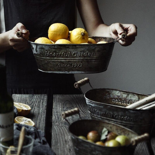 Doreen - Nordic Side - Basket, Decor, Fruit, Home, Metal, Storage, Vintage