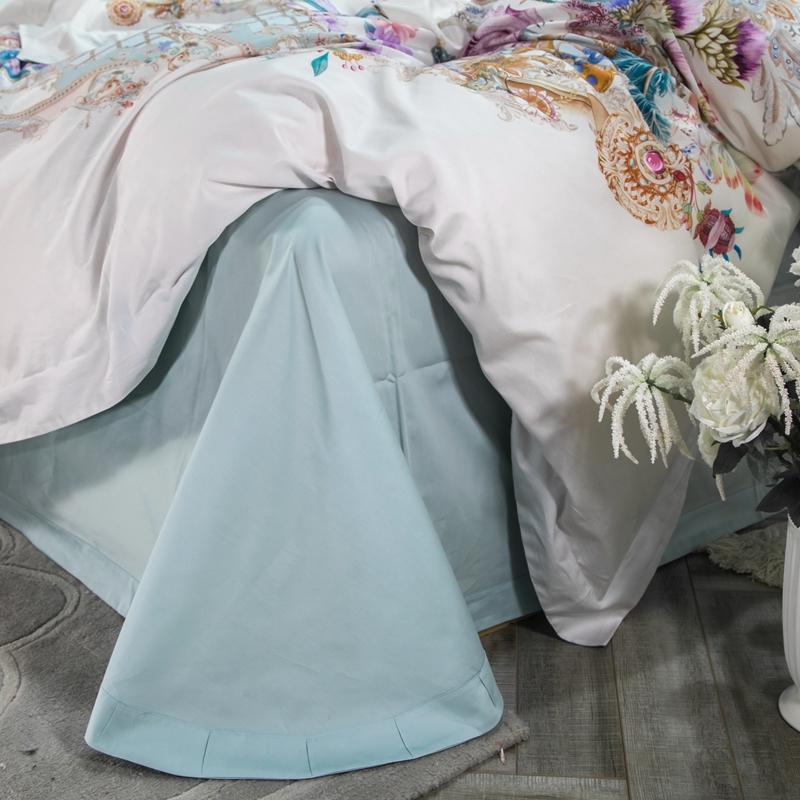 Patterned Petal Duvet Cover Set (Egyptian Cotton) - Nordic Side - bed, bedding, spo-enabled