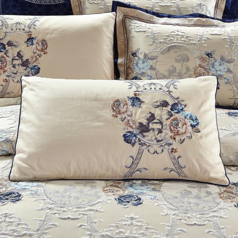 Royal Blue Rose Bedding Set