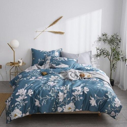 Vedona Silky Floral and Bird Egyptian Cotton Cover Duvet Cover Set - Nordic Side - and, Bedding, Bird, Cotton, Cover, Egyptian, Floral, Set, Silky, Vedona