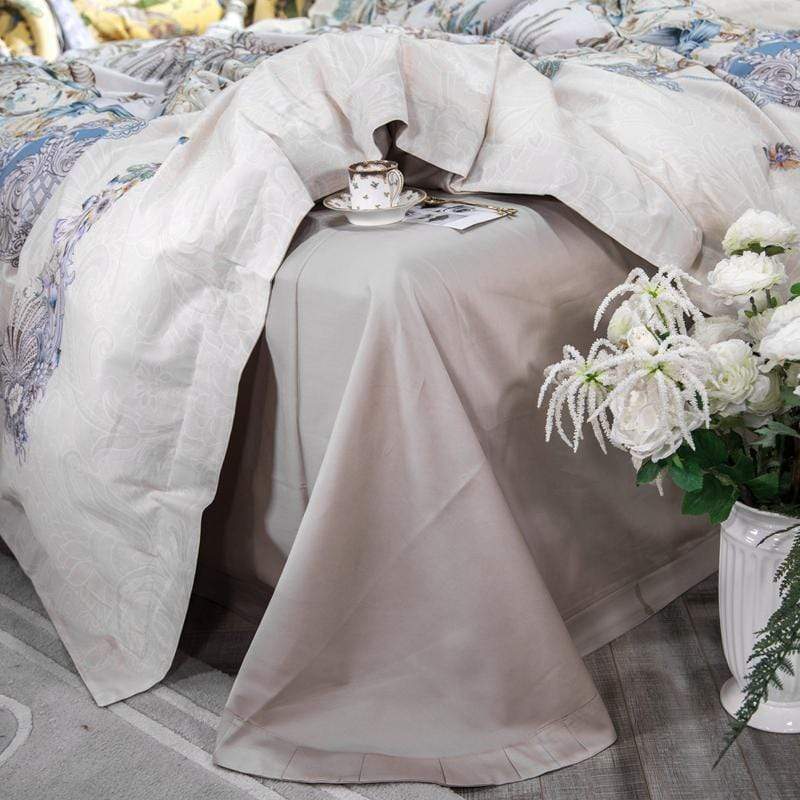 White en Love Duvet Cover Set (Egyptian Cotton) - Nordic Side - bed, bedding, spo-enabled