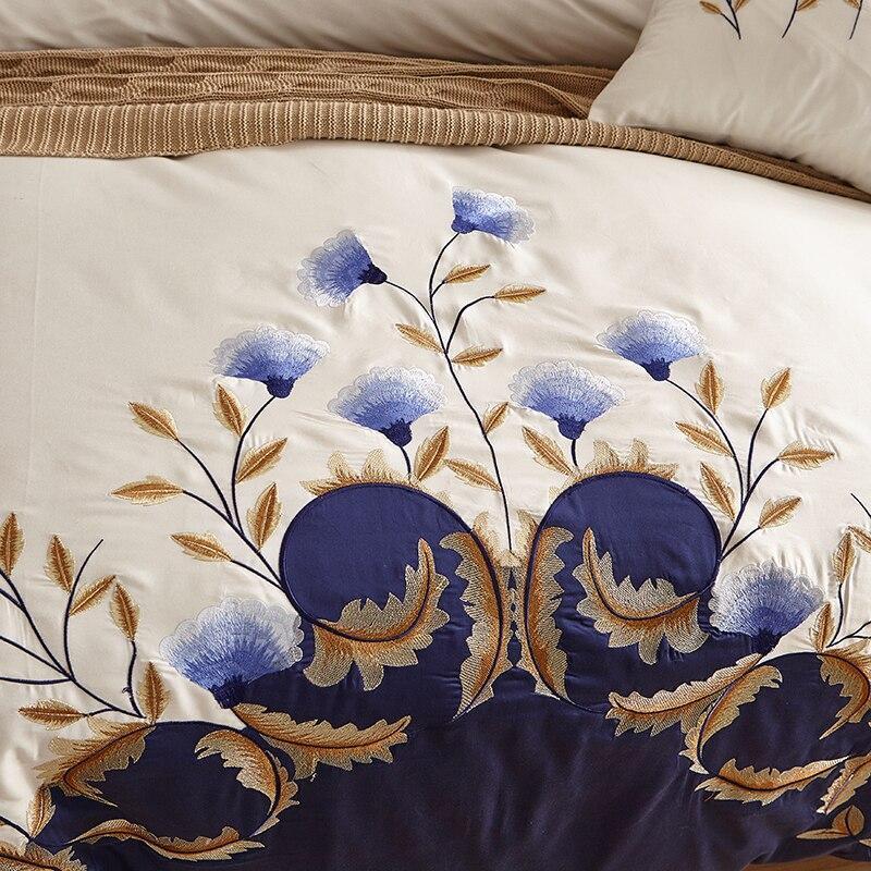 Zaydena Luxury Embroidered  Egyptian Cotton Duvet Cover Set - Nordic Side - Bedding, Cotton, Egyptian, Embroidered, Luxury, set, Soft, Zevilla