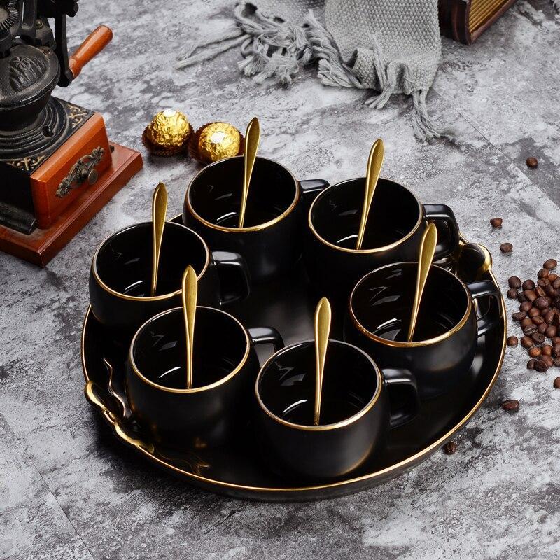 Flore Nero(black flower) - Nordic Side - mug, mugs, tea set