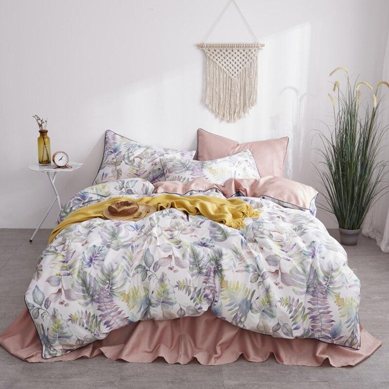Vedona Silky Floral and Bird Egyptian Cotton Cover Duvet Cover Set - Nordic Side - and, Bedding, Bird, Cotton, Cover, Egyptian, Floral, Set, Silky, Vedona