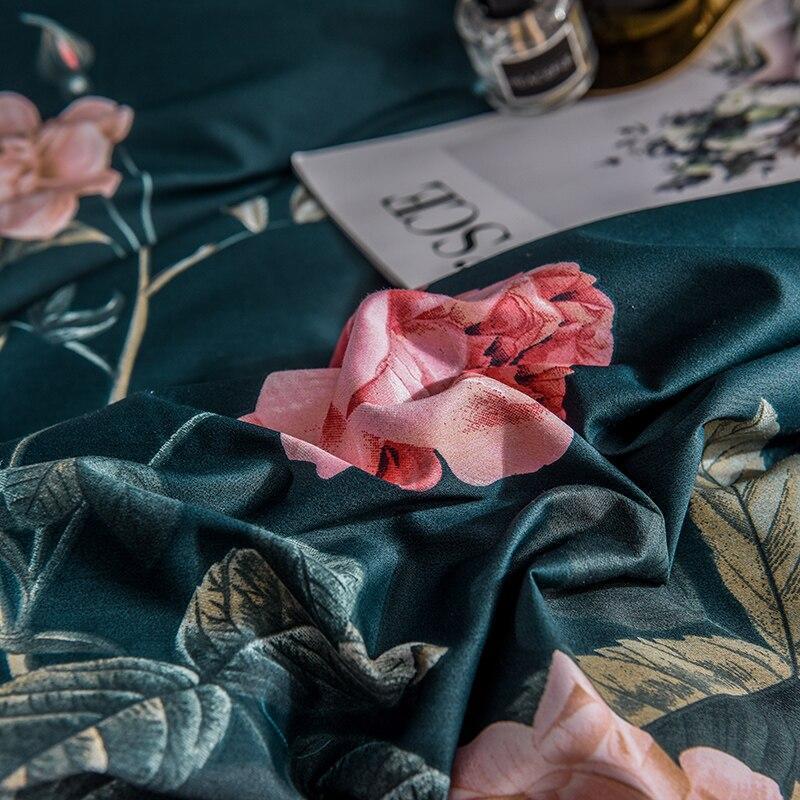 Bellia Floral Leaves Printed Egyptian Cotton Bedding set - Nordic Side - Bedding, Bellia, Cotton, Egyptian, Floral, Leaves, Printed, set