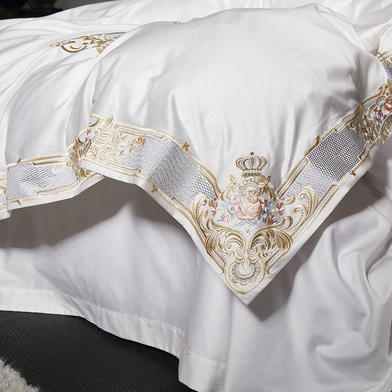 Pheliza White Egyptian Cotton Premium Luxury Duvet Cover Set - Nordic Side - Bedding, Cotton, Egyptian, Luxury, Pheliza, Premium, set, us, White