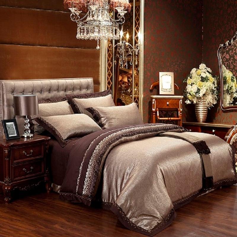 Vetora Luxury Silk Jacquard Cotton Duvet Cover Set - Nordic Side - bedding, cotton, jacquard, luxury, sets, silk, Vetora