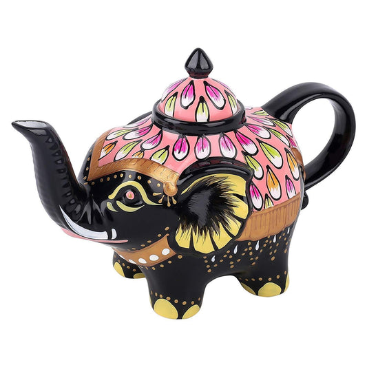 Porcelain Hand Painted Elephant Shape Teapot Crafts 800 ml Gift Teapot - Nordic Side - 800, Artvigor, Coffeepot, Coffeepots, Crafts, Elephant, Family, Gift, Hand, ml, Office, Painted, Porcela