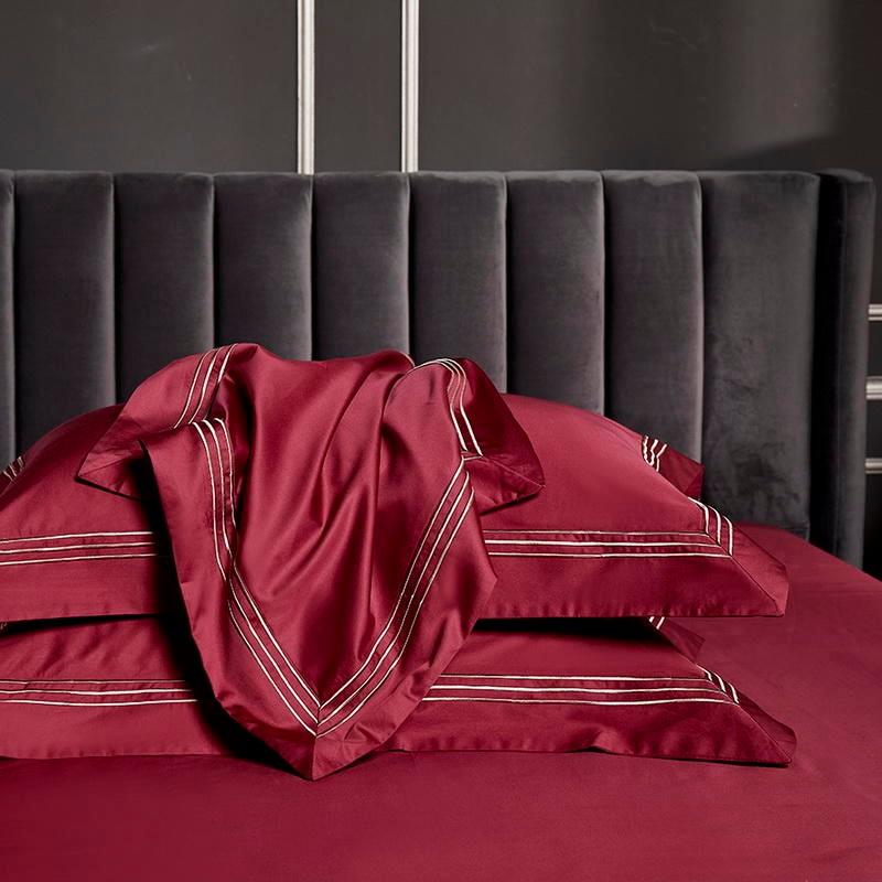 Red Wine Egyptian Cotton Cover Set