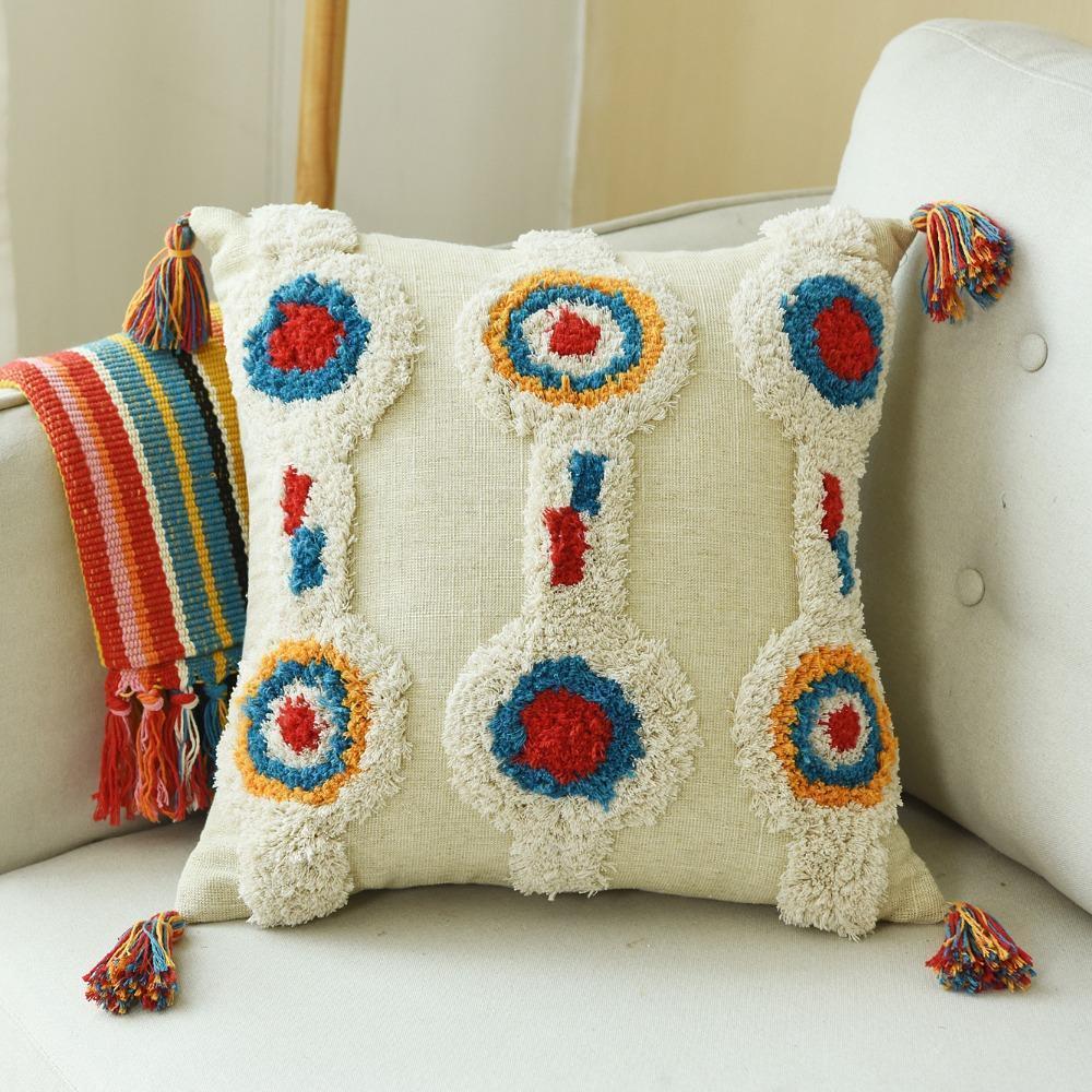 Textured Tassel Pillows - Nordic Side - New