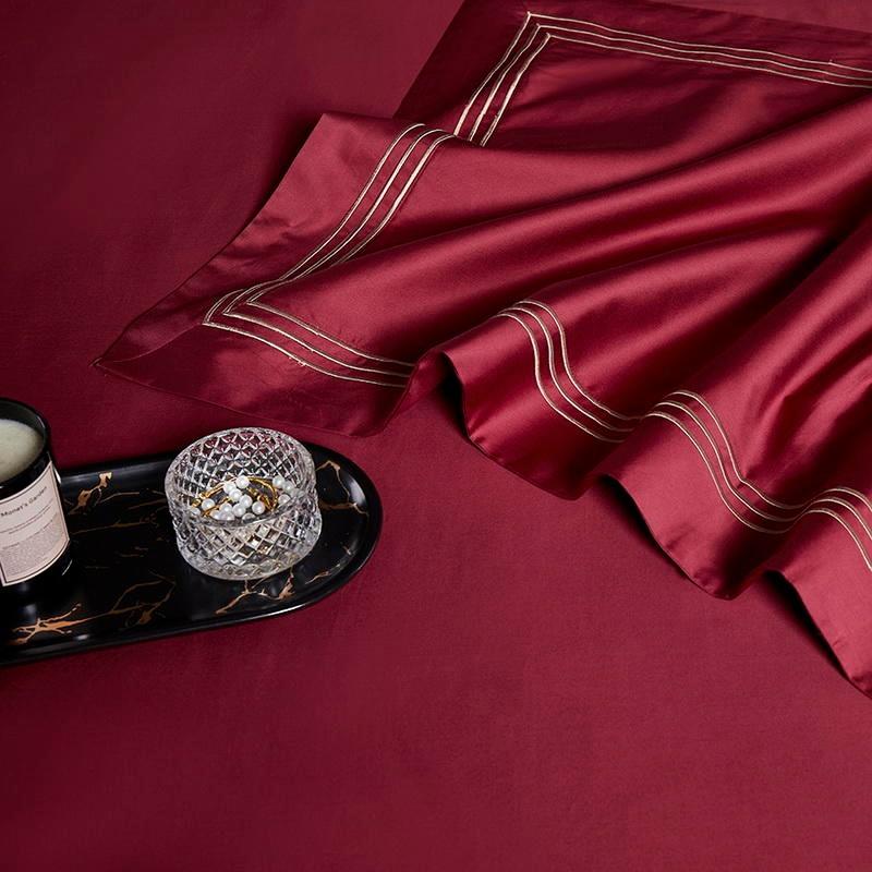 Red Wine Egyptian Cotton Cover Set