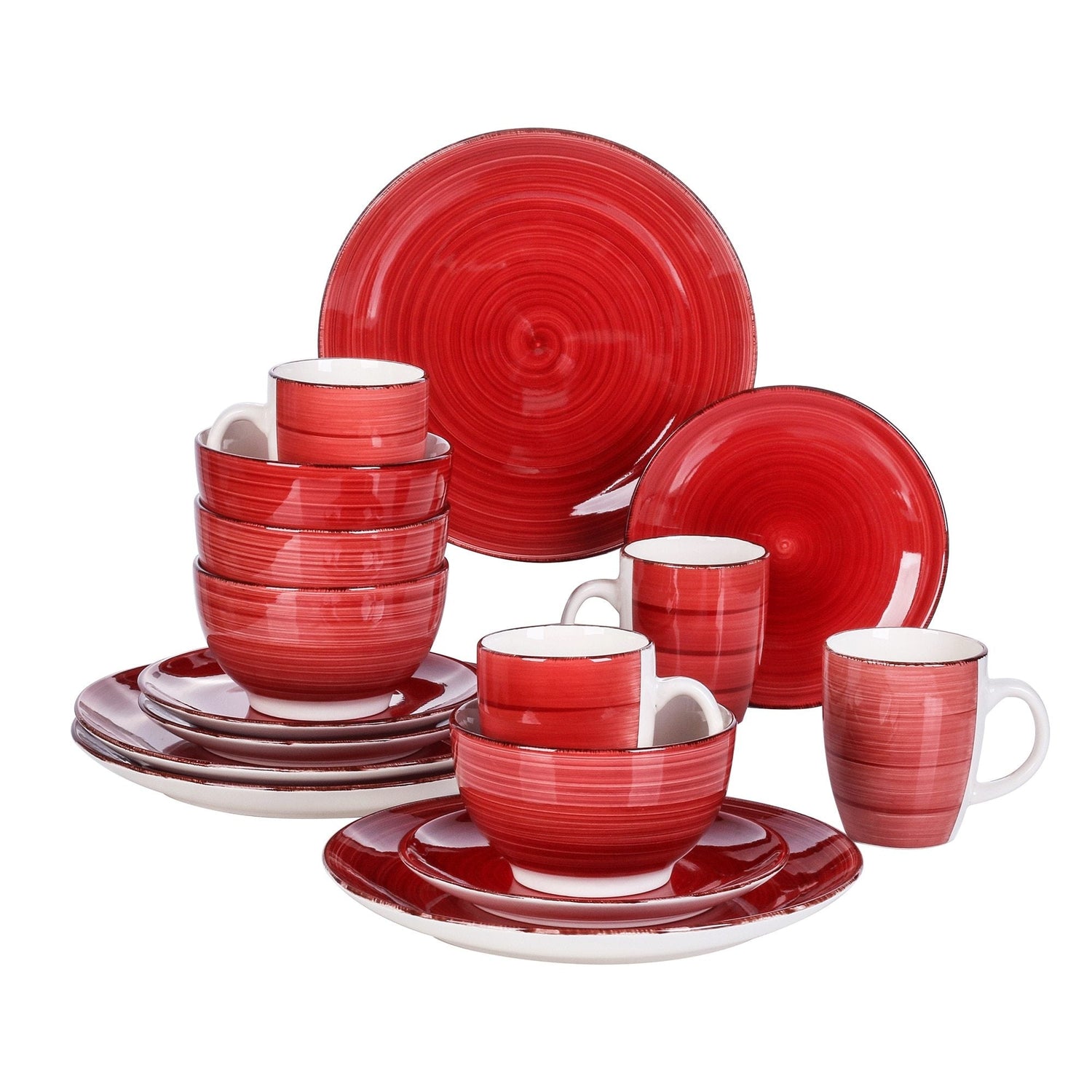 Bella-R 16-Pieces Porcelain Dinner Set - Nordic Side - 16, BellaR, Ceramic, Dinner, Look, Pieces, Plate, PlateBowlMug, PlateDessert, Porcelain, Set, Vancasso, Vintage, with