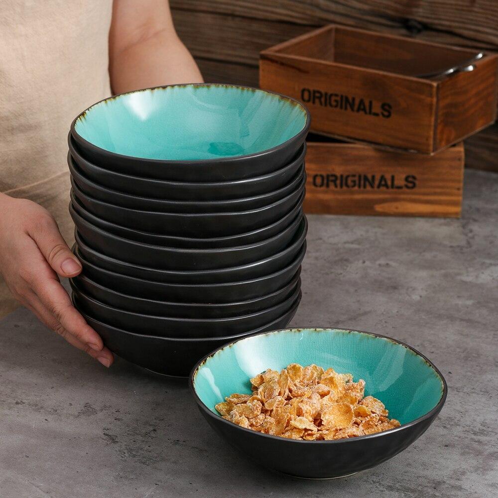 Radiante 4/8/12 Pieces Ceramic Pottery Vintage Bowl Set  (550 ml) - Nordic Side - 4812, 550, Bowl, Ceramic, Cereal, Coco, Dessert, ml, Pieces, Pottery, Rice, Set, SoupMixingSaladNoodleRamen, 