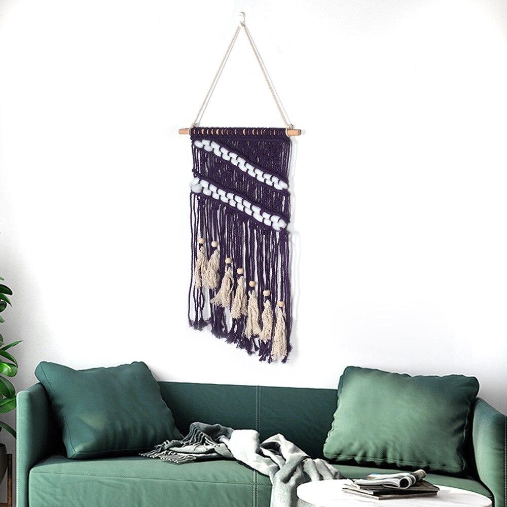 Handmade Woven Macrame Bohemian Tapestry - Nordic Side - 