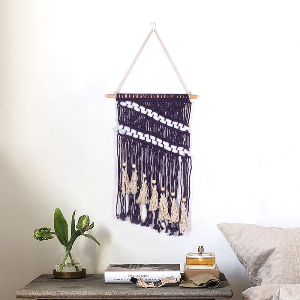Handmade Woven Macrame Bohemian Tapestry - Nordic Side - 