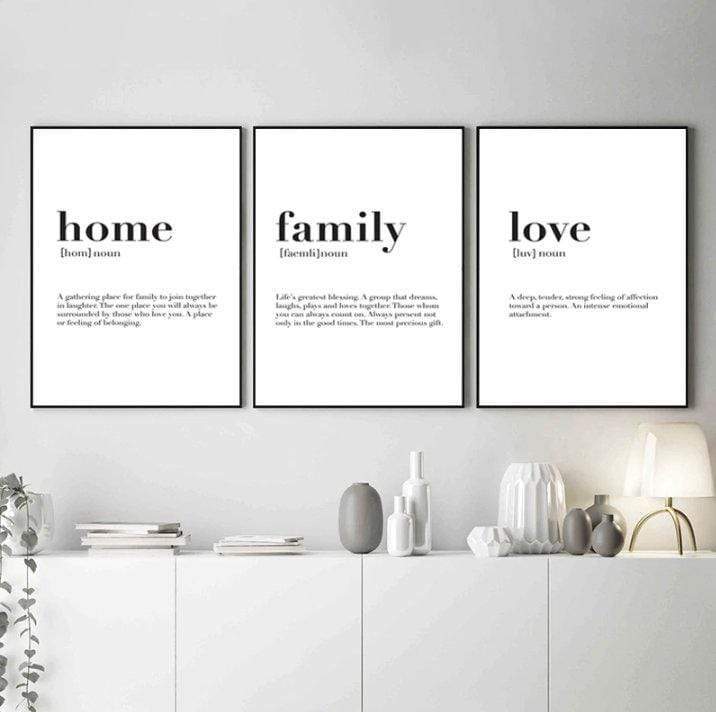 Home Family Love Canvas - Nordic Side - art