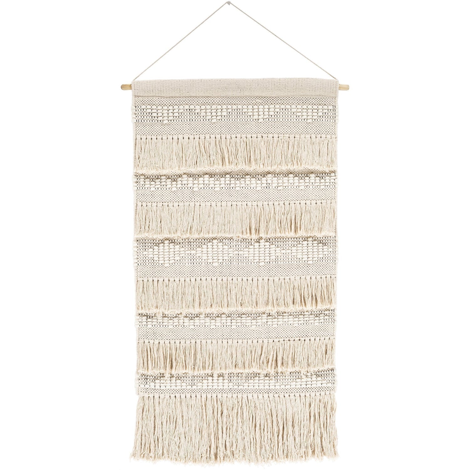 Two-Tone Macrame Woven Wall Tapestry - Nordic Side - 