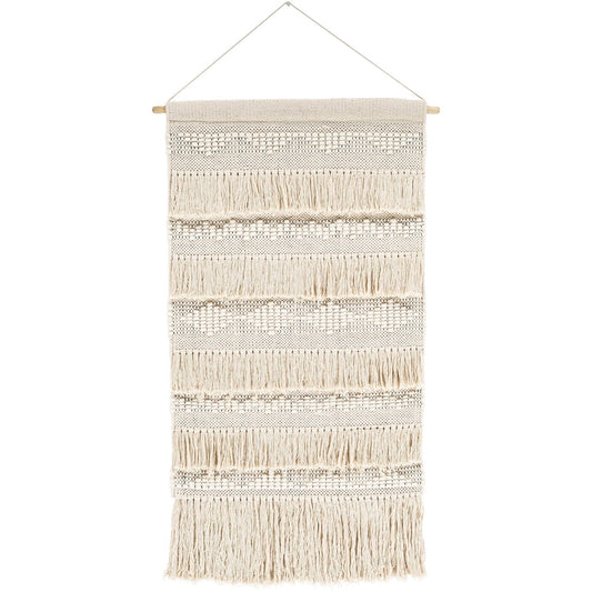Two-Tone Macrame Woven Wall Tapestry - Nordic Side - 